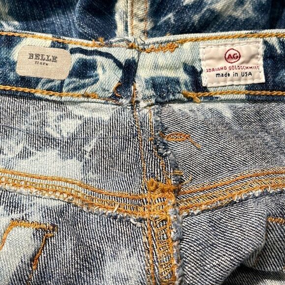 AG Adriano Goldschmied Shibori Dyed Belle Flare Jeans Acid Wash Size 31 - Picture 12 of 13